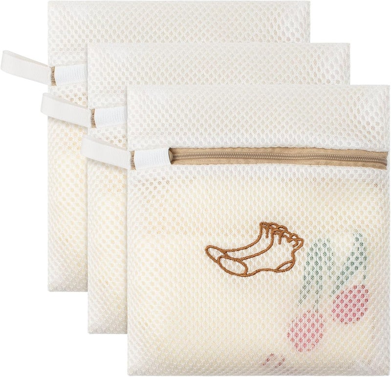 MDSXO 3 Pack Sock Laundry Bags by - Small Durable Lingerie Delicates Bag for Washing Machine for Socks, Masks, Underwear [3 Pack] - Image 1